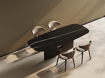 现代轻奢餐桌椅 长桌