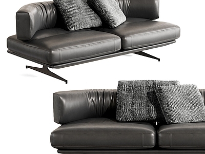 现代意式双人沙发 云朵沙发 毛毛虫沙发 minotti沙发 直排沙发 休闲沙发