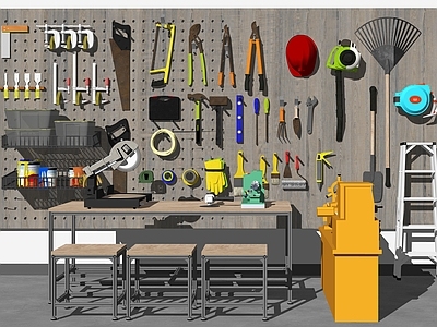 工具 电动工具扳手电钻 螺丝刀切割工具 工具箱工具墙组合 洞洞板工具五金墙