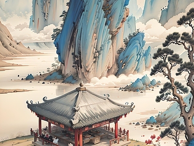 现代新中式其他挂画 插画 古画 艺术挂画 肌理画 抽象挂画