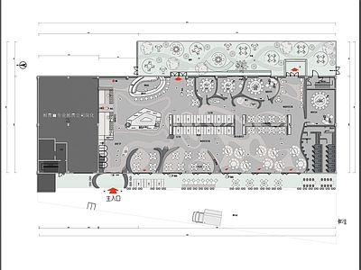 现代中餐厅 海鲜自助创意餐厅 平面布局图 海鲜餐厅 施工图