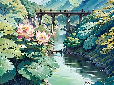 现代新中式其他挂画 插画 古画 艺术挂画 肌理画 抽象挂画