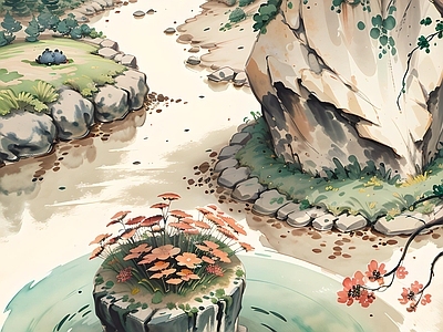 现代新中式其他挂画 国画 抽象挂画 插画 古画 艺术挂画