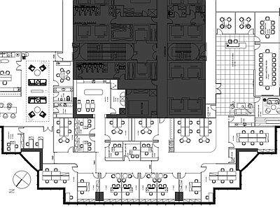 现代开放办公室 办公会所 小办公室 总经理办公室 董事长办公室 共享办公室 施工图