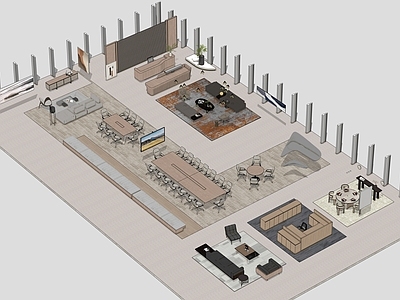 现代接待室 前台接待区 沙发组合 等候区 贵宾接待区 会议家具