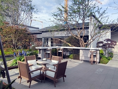 新中式其他景观小品 示范区休闲吧台 室外休闲吧台 景观休闲吧台 新中式吧台