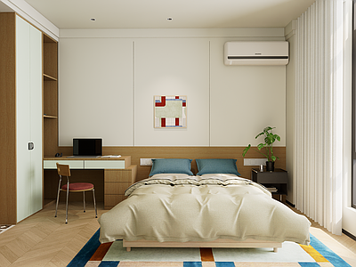 现代中古家居卧室 包豪斯卧室 包豪斯儿童房 现代儿童房 中古儿童房 现代包豪斯卧室