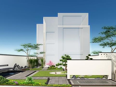 新中式庭院 庭院景观 新中式庭院景观施 花园庭院 私家庭院 施工图