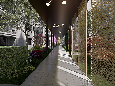 示范区景观 新中式 宋风 风雨连廊 廊架 施工图