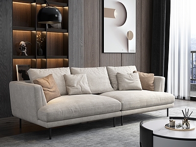 现代简约家居客厅 高级灰客厅 大平层客厅 黑白客厅 黑白灰客厅