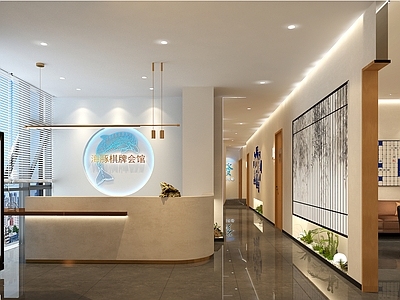 新中式棋牌室 棋牌室