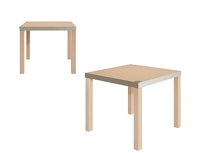 现代原木餐桌 餐桌 方形餐桌 实木餐桌 洽谈桌 休闲桌