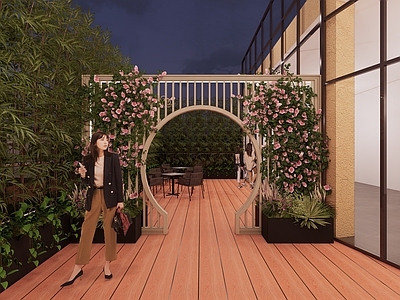 现代屋顶花园 屋顶景观 庭院景观 屋顶花园