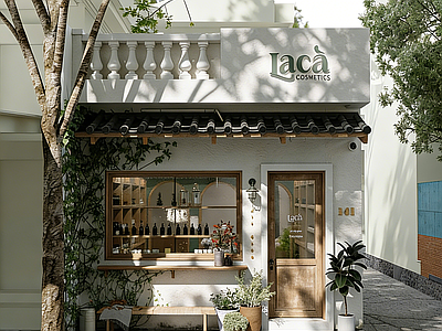 现代其他商业空间 日式杂货铺 自然风店铺门面 社区街边店 小众品牌店门头