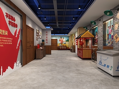 新中式现代走廊 餐厅走廊 复古餐厅走廊