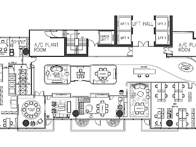 新中式现代开放办公室 办公会所 总经理办公室 董事长办公室 共享办公室 小办公室 施工图