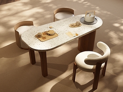 现代中古茶桌椅 茶桌 茶台 大板桌 现代中古茶桌 中古风茶桌椅组合