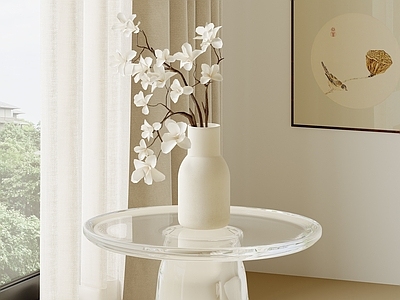 现代奶油花艺 花卉 餐桌饰品