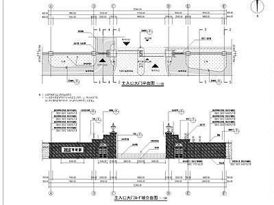 法式门卫室建筑 法式大门 景观大门 法式保安亭 保安亭 全套图纸 施工图