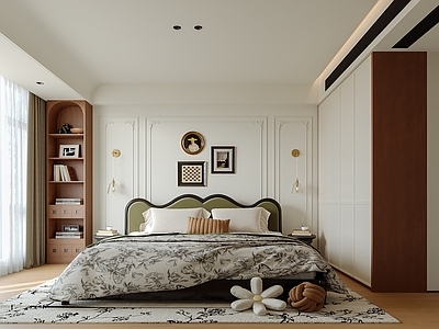 现代法式家居卧室 主卧