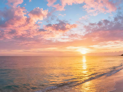 现代天空HDR 黄昏HDR 海边晚霞HDR
