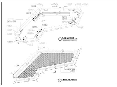 现代亭子图库 艺术廊架 施工图