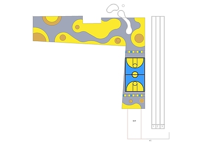 口袋公园 儿童篮球场 施工图