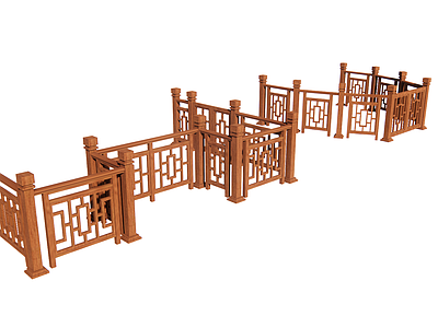 现代中式围栏护栏 中式栏杆 围栏 扶手栏杆 铝艺围栏