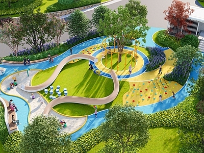 社区儿童区 儿童区 儿童滑道 儿童攀爬坡 施工图