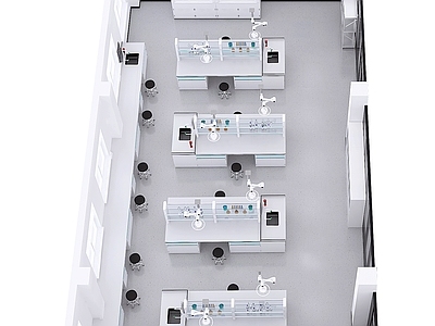 现代实验室 通风柜 边台 中央台 器皿柜 万向罩