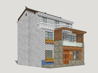 新中式乡村民房 乡村农家乐 农家乐 乡村民居建筑 乡村民房改造 乡村自建房