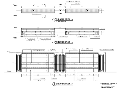 小区围墙区域 围墙标准段 施工图