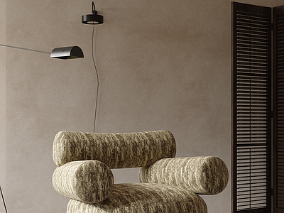 现代单人沙发 模块沙发 单人沙发 休闲沙发 棉麻沙发