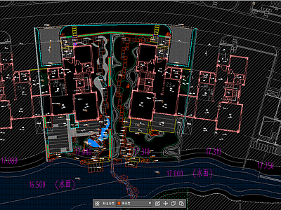 现代庭院 花园庭院 花园全套图纸 庭院水景 酒店庭院 庭院喷泉 施工图