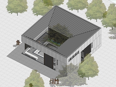 新中式现代小公建 公共厕所
