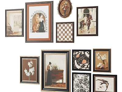 中古挂画 客厅挂画 中古挂画 装饰画 装饰画组合