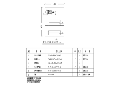 电气节点 室外交接箱详图 施工图