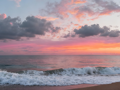 现代天空HDR 海边晚霞HDR 黄昏HDR
