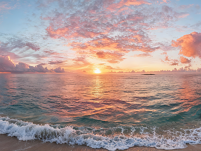 现代天空HDR 海边晚霞HDR 黄昏HDR