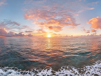 现代天空HDR 海边晚霞HDR
