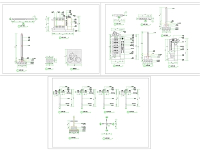 其他公园景观 标识牌详图 施工图