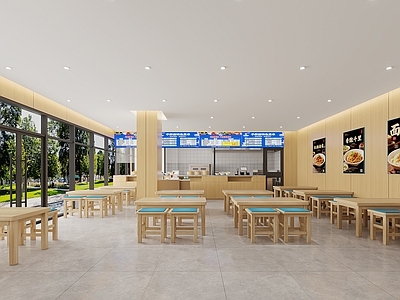 现代其他餐饮空间 现代面馆