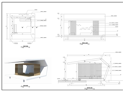 现代亭子图库 观景亭 施工图