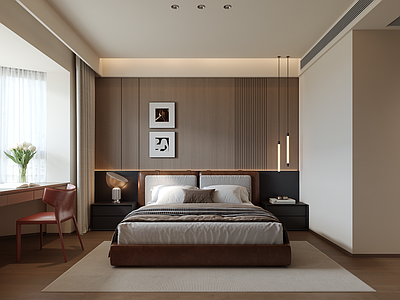 现代意式家居卧室 主卧 次卧 老人房