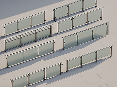 现代扶手 现代玻璃栏杆