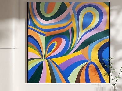 现代挂画 抽象画 奶油风装饰画 宅寂风装饰画 简约挂画 现代挂画