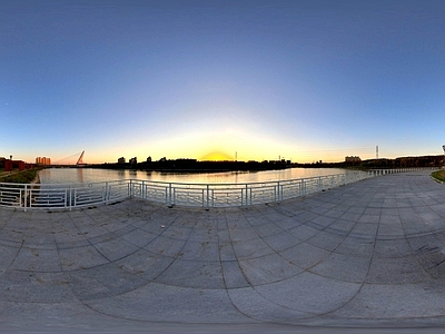 现代侘寂天空HDR hdr 滨湖公园 黄昏 日落 渲染必备