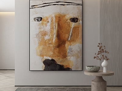 现代侘寂挂画 油画 书房挂画 茶室挂画 客厅挂画 玄关挂画