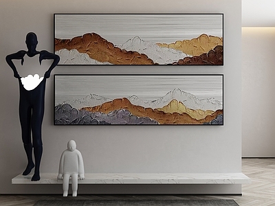现代侘寂挂画 油画 书房挂画 茶室挂画 客厅挂画 玄关挂画