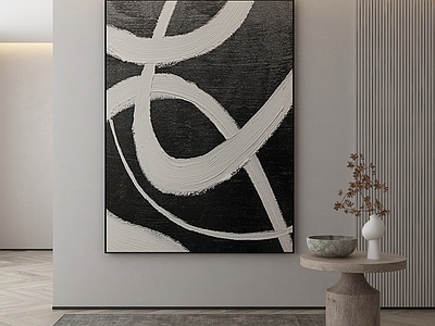 现代侘寂挂画 油画 书房挂画 茶室挂画 客厅挂画 玄关挂画